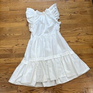 Ulla Johnson White Ruffle Mini Dress